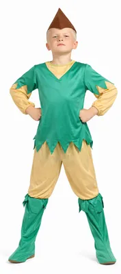 Produktbild von Kinderkostüm Bogenschütze – 3-teilig (Hose/Oberteil/Mütze) – Grün/Braun, Größe:98/104