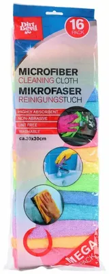 Immagine prodotto di Panni in microfibra Dirt Devil - 16 pezzi - panno in microfibra - panno per finestre - resistente - diversi colori