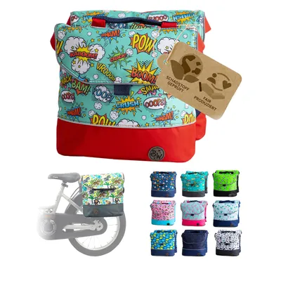 Produktbild von BAMBINIWELT Gepäcktasche, Gepäckträgertasche für Fahrrad, Fahrradtasche für Kinder, wasserabweisend, Modell 23