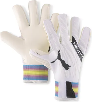 Produktbild von PUMA Ultra Grip 1 Hybrid Pro Torwarthandschuhe puma white/puma black/ocean dive/deep orchid/yellow alert 10
