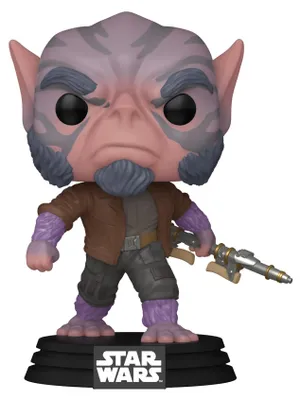 Produktbild von Funko FK90450 - Star Wars: The Mandalorian and Grogu POP! Vinyl Wackelkopf-Figur Zeb Orrelios  9 cm - Neu