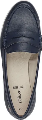 Produktbild von s.Oliver Damen Slipper Mokassin Penny Loafer sportlich 5-24601-42, Größe:37 EU, Farbe:Blau