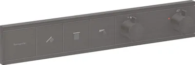 Produktbild von Fertigmontageset RAINSELECT f UP-Thermostat 3 Verbr bru black chrome brushed black chrome