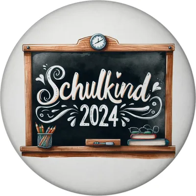Produktbild von Schulkind 2024 Magnet rund
