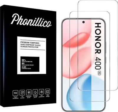 Immagine prodotto di Vetro temperato per Honor 400 5G [2 pezzi] Pellicola protettiva dello schermo Antigraffio Vetro Resistente Phonillico®