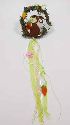 Produktbild von Oster Deko Kranz Türkranz Tür Fenster Hänger Osterhase Hase Blume Ei Wanddeko