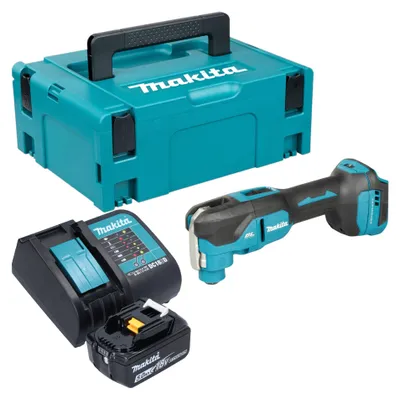 Image de Outil multifonction sans fil Makita DTM 53 ST1J 18 V OIS / Starlock Brushless + 1 batterie 5,0 Ah + chargeur + Makpac