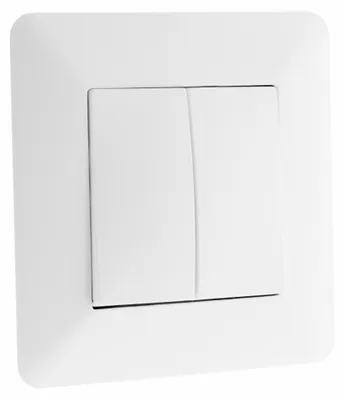 Image de Interrupteur Va-et-vient double blanc Artezo