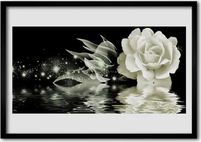 Produktbild von Bild 100x70 MDF-Rahmen Wandkunst Rose-Blumen-Anlage