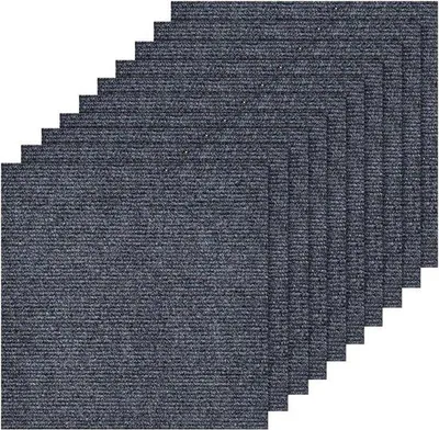 Immagine prodotto di Nastro adesivo per pavimenti, autoadesivo, 30x30 cm, confezione da 10 pezzi, antiscivolo, per uffici, grigio scuro