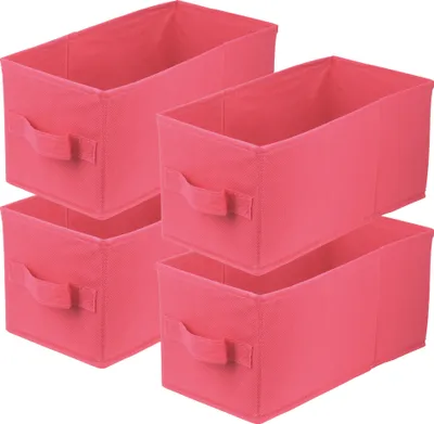 Produktbild von Lavita Storage Box | faltbare Aufbewahrung Boxen 15 x 31 x 15 cm | Schubladen-Organizer Box| Ordnungssysteme für Kleidung | Kleideraufbewahrung & Organisation | dunkelpink | 4 stück