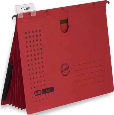Produktbild von Organisationshängehefter chic Ultimate VE=5x5 Stück rot