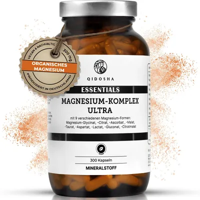 QIDOSHA Magnesium Komplex hochdosiert, 300 Kapseln… – Bild 1