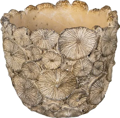 Zdjęcie produktu dla Clayre & Eef 6TE0359M doniczka do roślin domowych, szara, średnica 14 x 13 cm