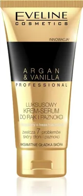 Produktbild von Eveline Cosmetics Argan & Vanilla luksusowy Krem-Serum do rąk i paznokci, 100 ml