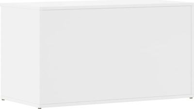 vidaXL Aufbewahrungstruhe Hochglanz-Weiß 84x42x46 cm Holzwerkstoff