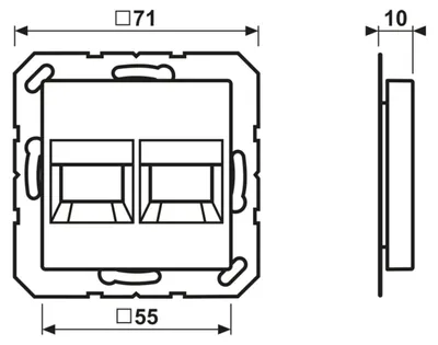 Imagen del producto de JUNG A1569-2WEWW - Plástico - Sin tornillos - 1 unidad