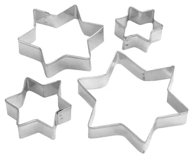 Image de Lot de 4 emporte-pièces de Noël en forme d'étoiles Zenker Emporte-pièces