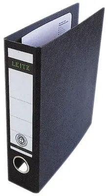 Produktbild von Leitz Qualitäts-Ordner 180° Hartpappe für Sonderformate, Schwarz, Pappe, Weiß, A5, Leiter, GS