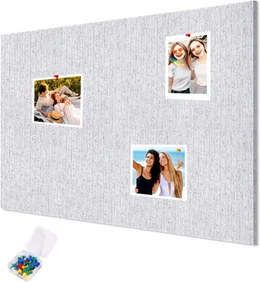 Produktbild von Pinnwand 120 x 90 cm, 30 Pinnnadeln, Filz, faltbar, schallabsorbierend, für Büro