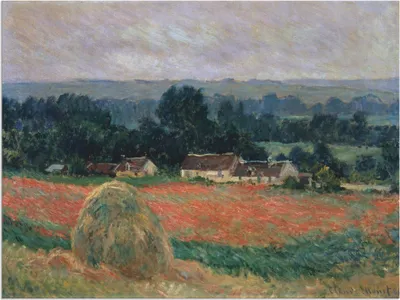 Produktbild von ARTland Wandbild Alu für Innen & Outdoor Heuhaufen in Sommerlandschaft Größe: 40x30 cm