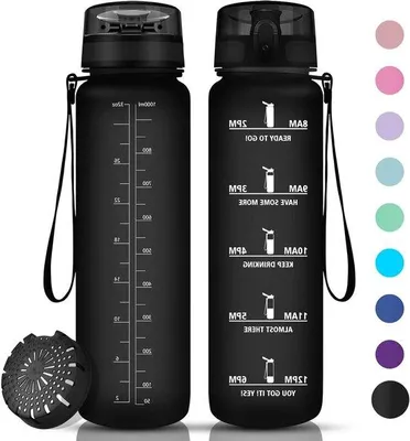 Produktbild von Trinkflasche 1 Liter - BPA-frei, mit Fruchtfilter - Geeignet für Sport und Kinder