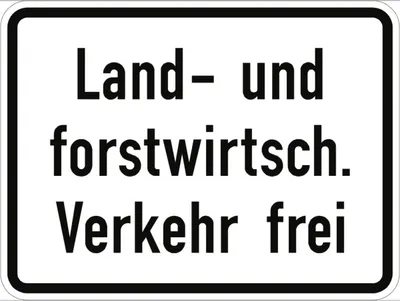 Produktbild von Verkehrsschild VZ1026-38, Land- und forstwirtschaftlicher Verkehr frei, Alu, ...