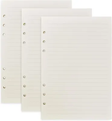 Produktbild von A5 Nachfüllpapier 135 Blatt, gepunktet, blank & liniert, 6-Loch, für Notizbücher