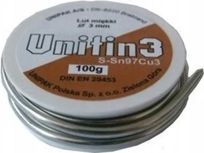 Produktbild von Weichlötzinn UNITIN3 3,0 mm 100 g UNIPAK