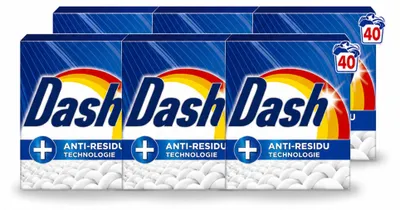 Produktbild von 6 x Dash Waspulver Witter Dan Wit für weiße Wäsche - 2,2 kg - Vorteilspackung - 6 Stücke