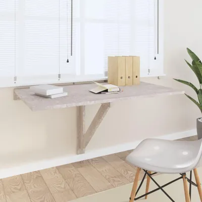 Produktbild von vidaXL Wand-Klapptisch Betongrau 100x60x56 cm Holzwerkstoff