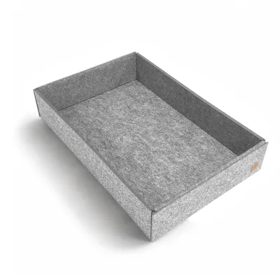 Produktbild von Aufbewahrungsbox CLEAN Filz 46 x 30 x 9 cm ohne Deckel in hellgrau meliert