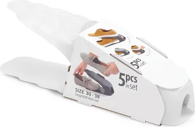 Produktbild von nabbi Schuhregal aus Kunststoff 30-38 (5 Stück) IOBS5 SET - transparent