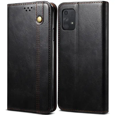 Immagine prodotto di Custodia per Samsung Galaxy A72 5G/4G, custodia in pelle flip wallet con funzione stand nero