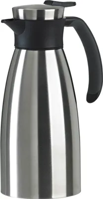 Produktbild von Emsa 508932 Soft Grip Isolierkanne 1 L, Farbe:Edelstahl/Schwarz