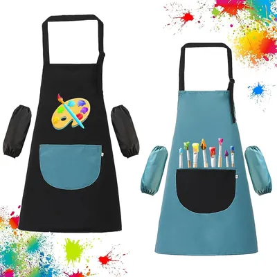 Produktbild von Malkittel Kinder 6 7 8 9 10 Jahre,Malschürze Kinder, Kochschürze