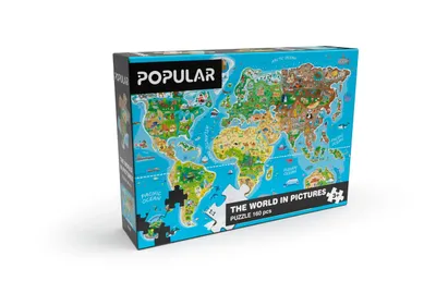 Immagine prodotto di Puzzle Olymptoy - Mappa del mondo 160 pezzi - AN