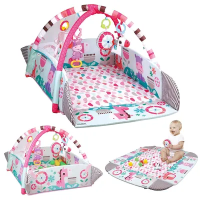 Productafbeelding van Multifunctioneel speelkleed baby + buikligtrainer – Speelmat met boog – Incl. 20 ballen + 5 speeltjes