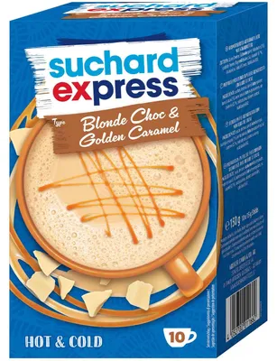 Produktbild von Suchard Express Sticks Type Blonde Choc & Golden Caramel 10er
