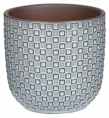 Produktbild von Mica Decorations - Blumentopf - Keramik blau - 13,5 x 13 cm