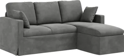 Zdjęcie produktu dla Sofa vidaXL, ciemnoszara, 178 x 134 x 80 cm, aksamit