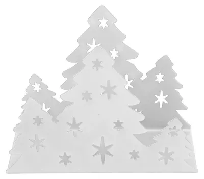 Image de Porte-serviettes en acier inoxydable en forme de sapin de Noël, porte-mouchoirs et porte-serviettes de table, rangement pour la maison ou le restaurant, couleur originale