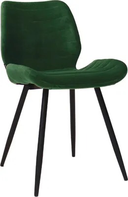 Productafbeelding van Stapelstoel V, frame zwart, bekleding donkergroen