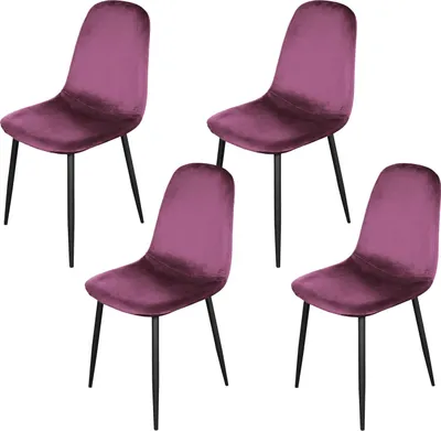 Produktbild von Esszimmerstuhl Samt 4er Set Savannah Pink