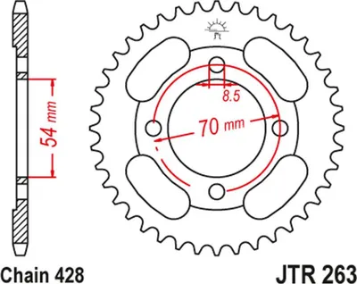 Obrázek produktu pro Ozubené kolo JT JTR263,45