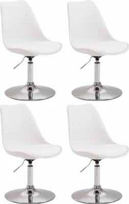 Produktbild von 4er Set Esszimmerstühle HLO-CP14 Kunststoff  weiß