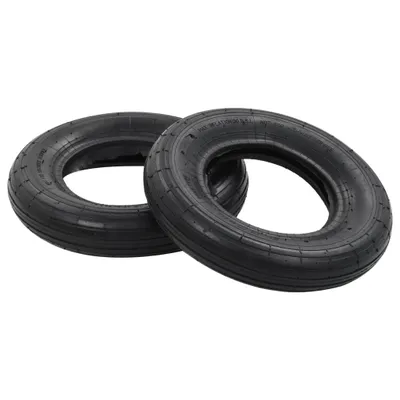 Immagine prodotto di Set Ruote e Camere d'Aria per Carriola 4 pz 3.50-8 4PR Gomma