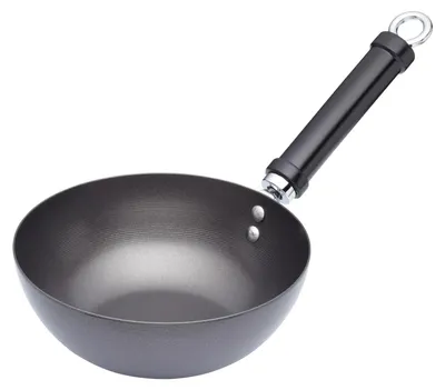 Produktbild von KitchenCraft Wok 20cm Kohlenstoffstahl Antihaft Schwarz Pure Oriental Kochgeschirr