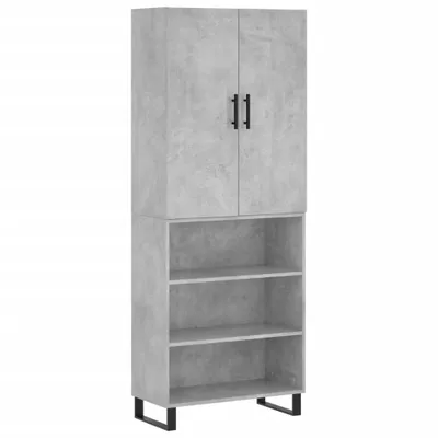 Produktbild von Highboard Betongrau 69,5x34x180 cm Holzwerkstoff