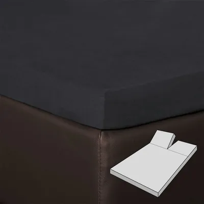 Produktbild von Bettwaren-Shop Split-Topper Spannbetttuch 140x200 - 160x220 cm titanium